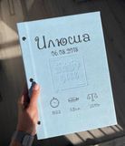 Детский фотоальбом с именной обложкой, цвет голубой blue фото
