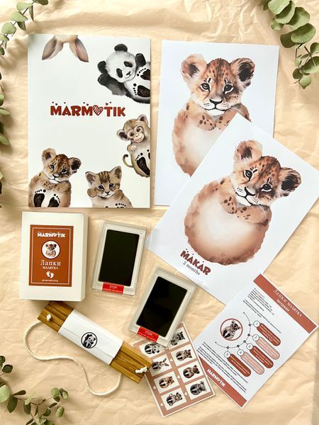 Набор "Львенок" для создания отпечатков малыша от MARMOTIK.SHOP marmotik_S_levenya фото